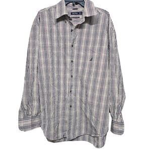 Nautica Plaid Button Down Shirt Mens XL Long Sleeve Cotton Casual Classic